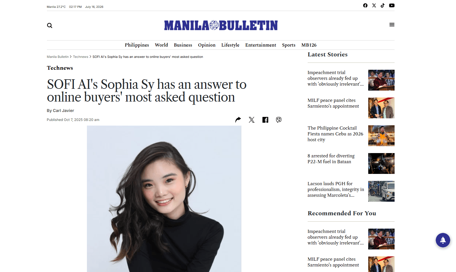 SOFI AI’s Sophia Sy has an answer to online buyers’ most asked question